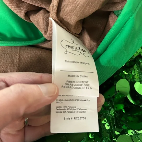 Revolution Emerald Green Sequin Performance Dress - Picture 2 of 6